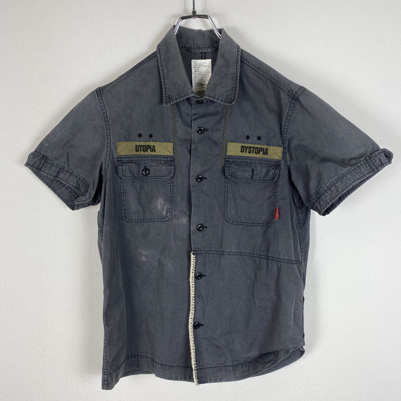 【中古品】【メンズ】 WTAPS ダブルタップス BUDS S/S MILITARY SHIRT 2008/1st LTDT-SH-M01 バッズ ショートスリーブ ミリタリーシャツ 半袖 トップス 142-260418-ks-01-tei サイズ:表記サイズ無し カラー:グレー 万代Net店