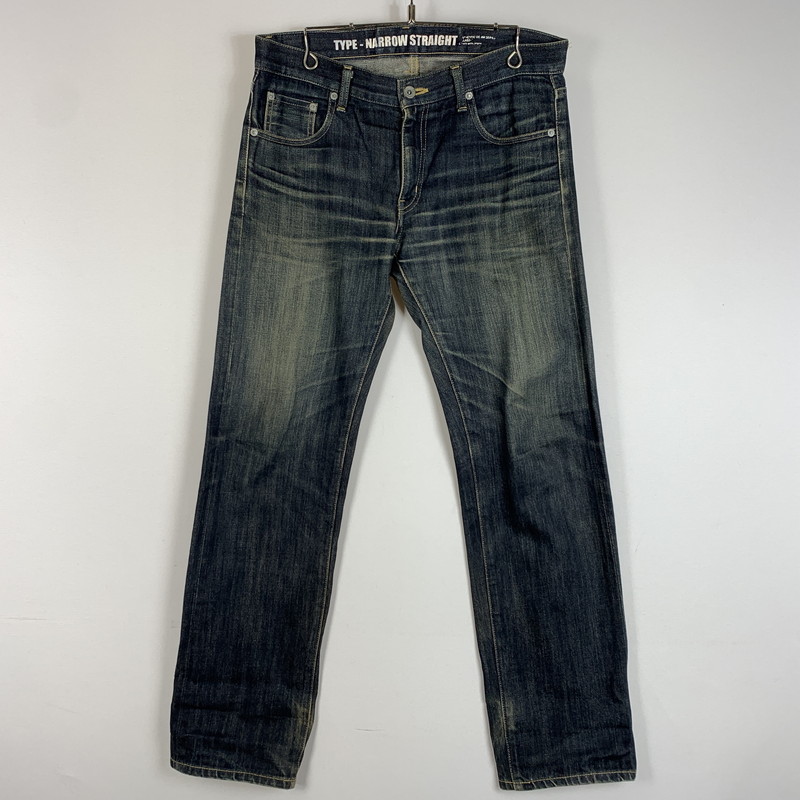 【中古品】【メンズ】 NEIGHBORHOOD ネイバーフッド RIGID NARROW 14OZ 09EX DENIM PANTS 092DCNH-PTM03 リジッド ナロウ デニム パンツ ボトムス ジーンズ 153-260419-ko-26-tei サイズ：M カラー：ブラック 万代Net店