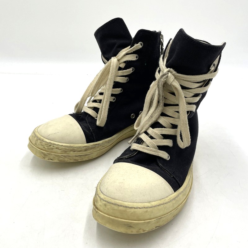 百貨店SALE 10%OFF~【現況乗り合い船品】【メンズ】  Rick Owens リックオウエンス DRKSHDW RAMONES SNEAKERS 12267 ダークシャドウ ラーモンズ スニーカー 靴 ご機嫌撥ねのける シューズ 164-260420-yo-14-tei 大きさ：43 色つや：黒いこと 生生世世Net店