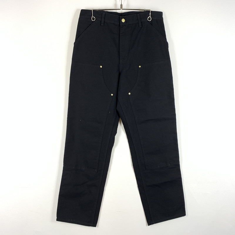 百貨店SALE 10%OFF~【中古品】【メンズ】  Carhartt WIP カーハートワークインプログレス DOUBLE KNEE PANT I031501 ダブルニー ズボン下 ボトムス 細工物ズボン下 156-260429-ko-20-tei 大きさ：32 色つや：黒いこと 生生世世Net店