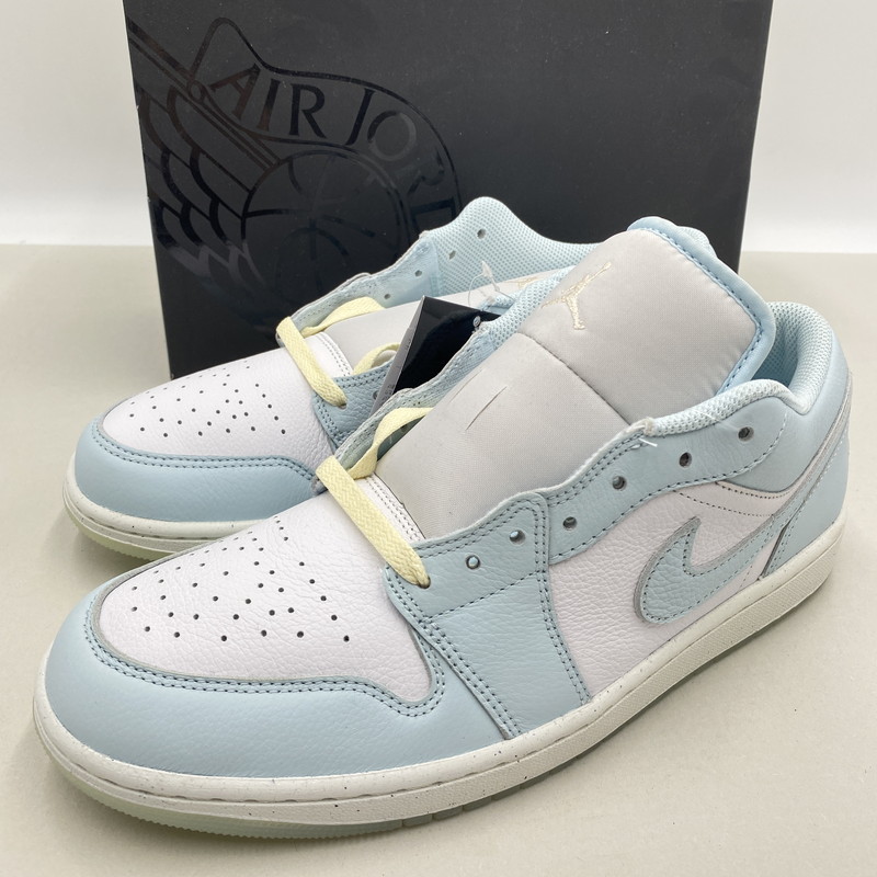 【中古美品】【メンズ】  NIKE ナイキ AIR JORDAN 1 LOW SE エアジョーダン1 置き目 SE \"GLACIER BLUE / SUMMIT WHITE / GUAVA ICE / SEA GLASS\"" HJ5999-400 160-260505-航空マイル-10-tei 大きさ：28.5糎 生生世世Net店"