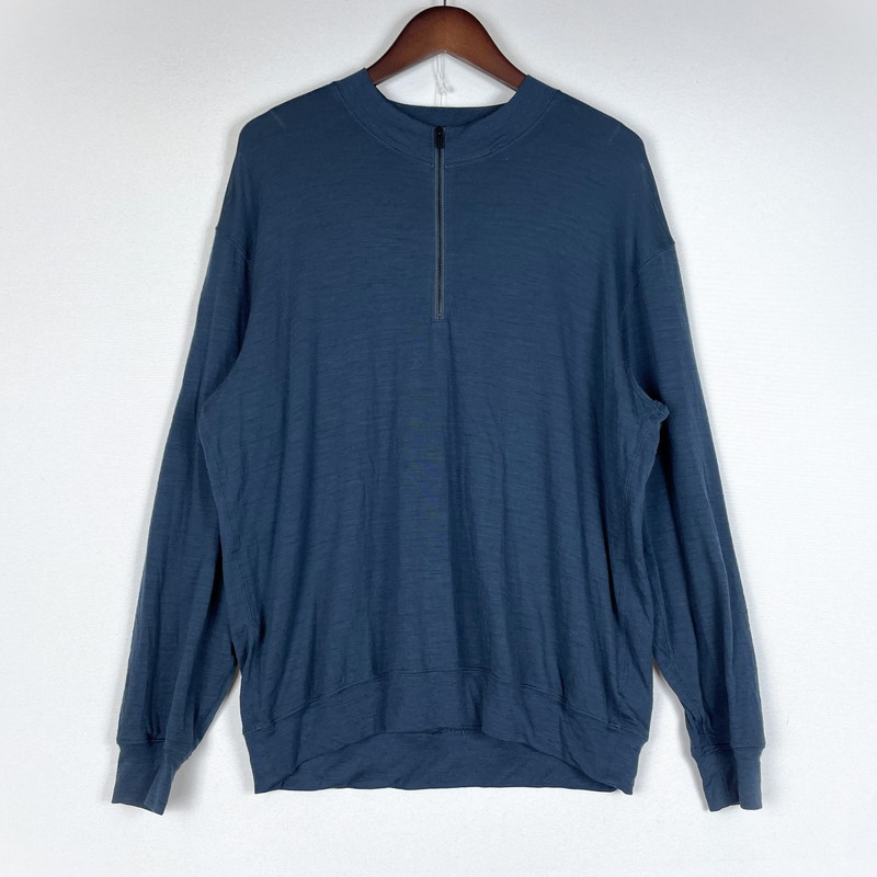 【中古品】【メンズ】 ICE BREAKER アイスブレーカー REAL FLEECE L/S HALF ZIP IBOA578D リアル フリース ロングスリーブ ハーフジップ 長袖 トップス メリノブレンド 200 144-260507-ks-18-tei サイズ：M カラー：アビス 万代Net店｜万代Net店