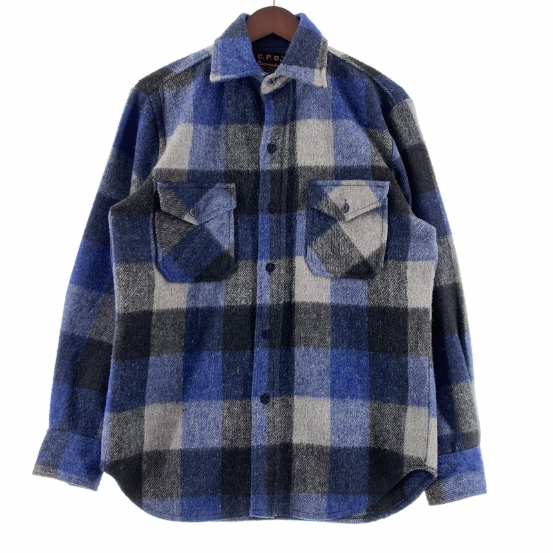 【現状渡し品】【メンズ】 C.P.O ALEXANDER'S シーピーオー アレキサンダーズ WOOL JACKET VINTAGE ウールジャケット アウター ヴィンテージ 145-260507-ko-05-tei サイズ：S カラー：ブルー系 万代Net店｜万代Net店