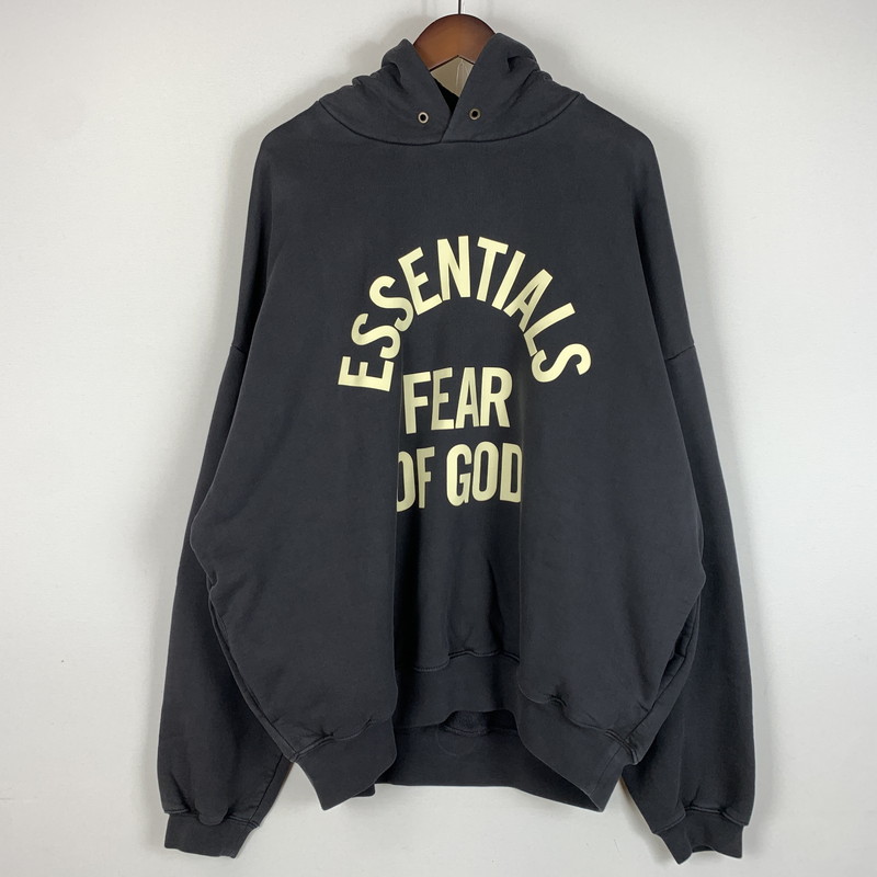 【中古品】【メンズ】  Fear of God ESSENTIALS フィアオブゴッド エッセンシャルズ CAMPUS 90\u0027s HOODIE 校庭 ナインティズ フーディ トップス ティーシャツパーカー 142-260524-ko-19-tei 大きさ：L 色つや：黒いこと系 生生世世Net店