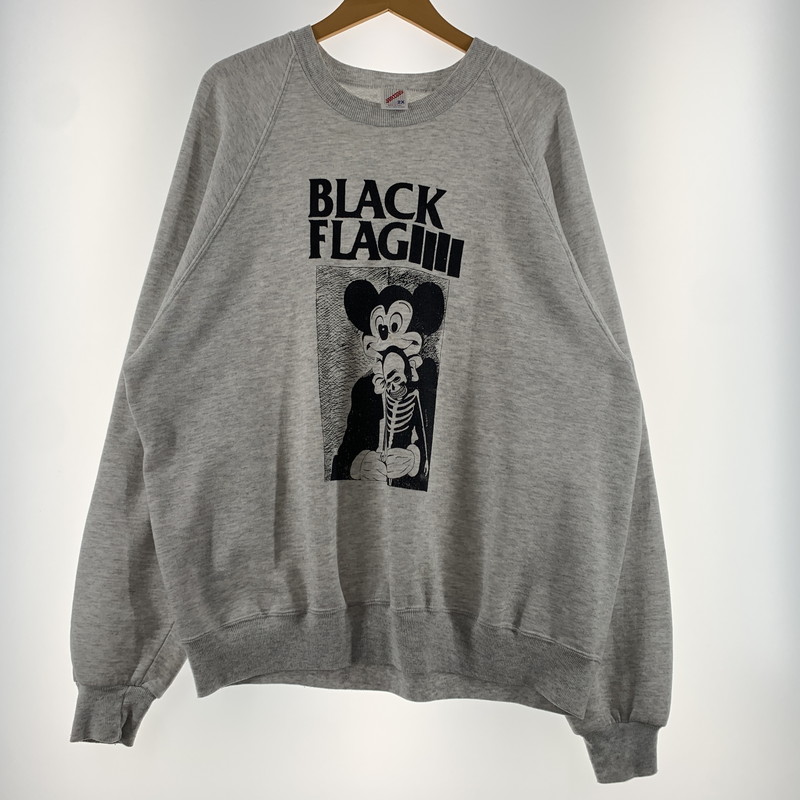 【現況乗り合い船品】【メンズ】  JERZEES ジャージーズ BLACK FLAG SWEAT SHIRT 黒いこと 信号旗 汗水 プルオーバー トップス 調教師 145-260531-ko-26-tei 大きさ：2XL 色合い：薄墨色 未来永劫Net店