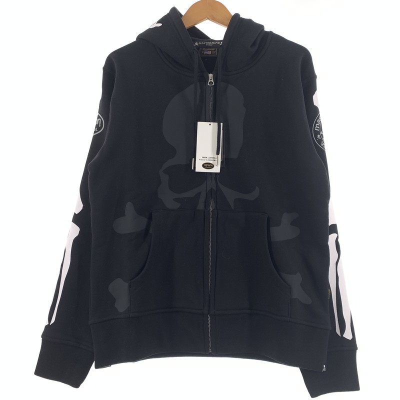 【中古品】【メンズ】  VANSON バンソン × MASTERMIND WORLD 御師匠さん肝ったま 世界 BONE HOODIE MW24C13-SW100 ボーン フーディ トップス ティーシャツパーカー 145-260531-ko-12-tei 大きさ：M 色つや：黒いこと 生生世世Net店