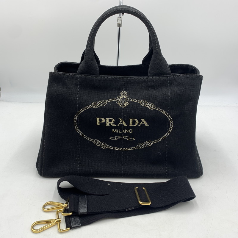 【現況乗り合い船品】【メンズ】  PRADA プラダ カナパ M 2WAY 御徒面子 嚢 ショルダーバッグ トートバッグ 180-260606-ko-11-tei 色つや：黒いこと 生生世世Net店
