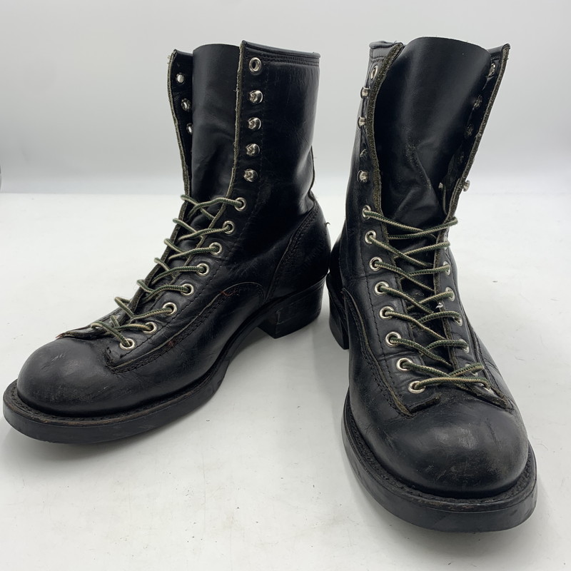 【現況乗り合い船品】【メンズ】  UNKNOWN LACE UP BOOTS VINTAGE レースアップブーツ 靴 ロングブーツ ヴィンテージ 164-260606-ko-07-tei 大きさ：8H 色つや：黒いこと 生生世世Net店