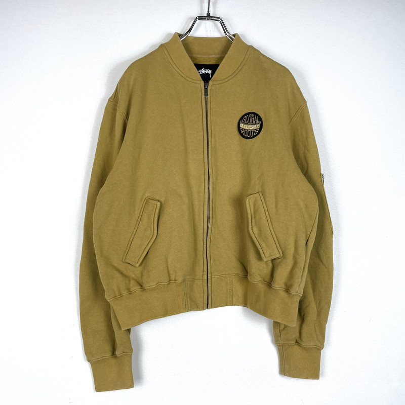 【中古品】【メンズ】 STUSSY ステューシー MA-1 COTTON JACKET MA-1 コットンジャケット ライトアウター 142-260606-yo-20-tei サイズ:S カラー:ブラウン 万代Net店|万代Net店