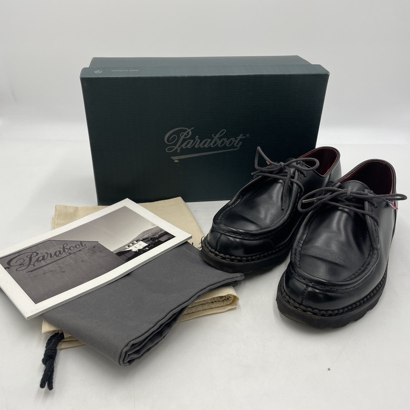 【中古品】【メンズ】  PARABOOT パラブーツ MICHAEL BBR MARCHE LIS NOIR 174912 68466 ミ蛙 マルシェ 木鼠 ノワール シューズ 靴 164-260609-yo-02-tei 大きさ：EU 40 色つや：黒いこと 生生世世Net店