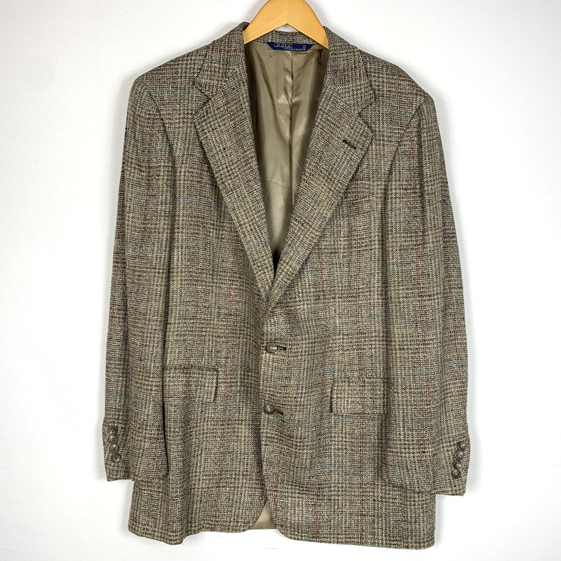 【現状渡し品】【メンズ】 POLO RALPH LAUREN ポロラルフローレン TWEED TAILORED JACKET VINTAGE ツイード テーラードジャケット ライトアウター カジュアルジャケット ヴィンテージ 145-260610-ko-13-tei サイズ:不明 カラー:ブラウン 万代Net店|万代Net店