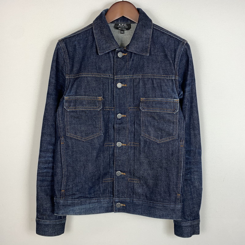 【中古品】【メンズ】 A.P.C. アーペーセー 2ND TYPE DENIM JACKET セカンド タイプ デニムジャケット ライトアウター Gジャン 141-260619-ko-03-tei サイズ:XXS カラー:インディゴ 万代Net店|万代Net店