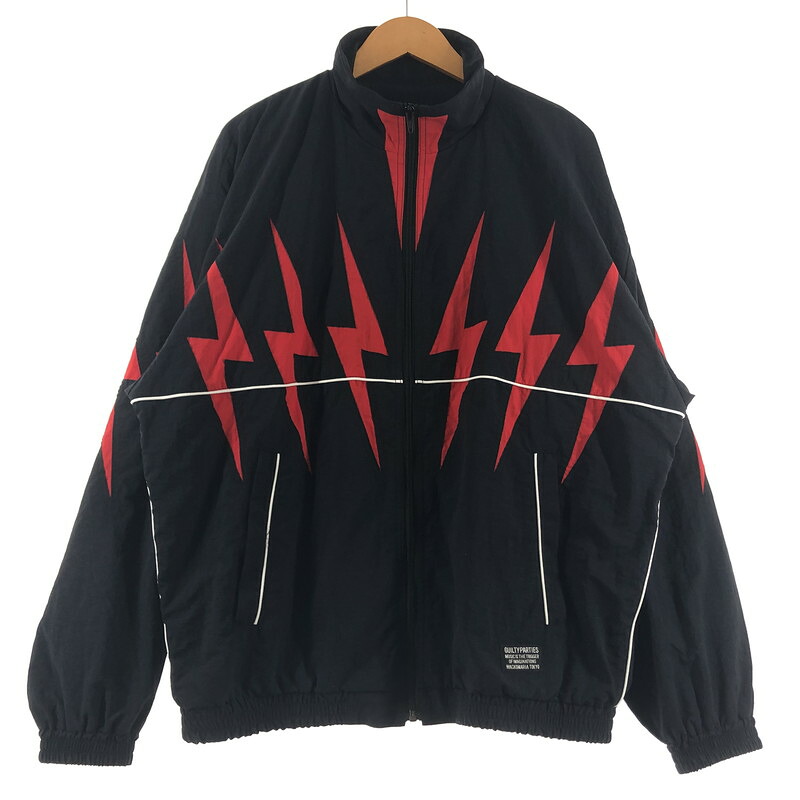 【中古品】【メンズ】 WACKO MARIA ワコマリア NYLON TRACK JACKET 25FW-WMO-TJ04 ナイロン トラック ジャケット アウター 140-260622-sa-03-tei サイズ：M カラー：ブラックレッド 万代Net店｜万代Net店