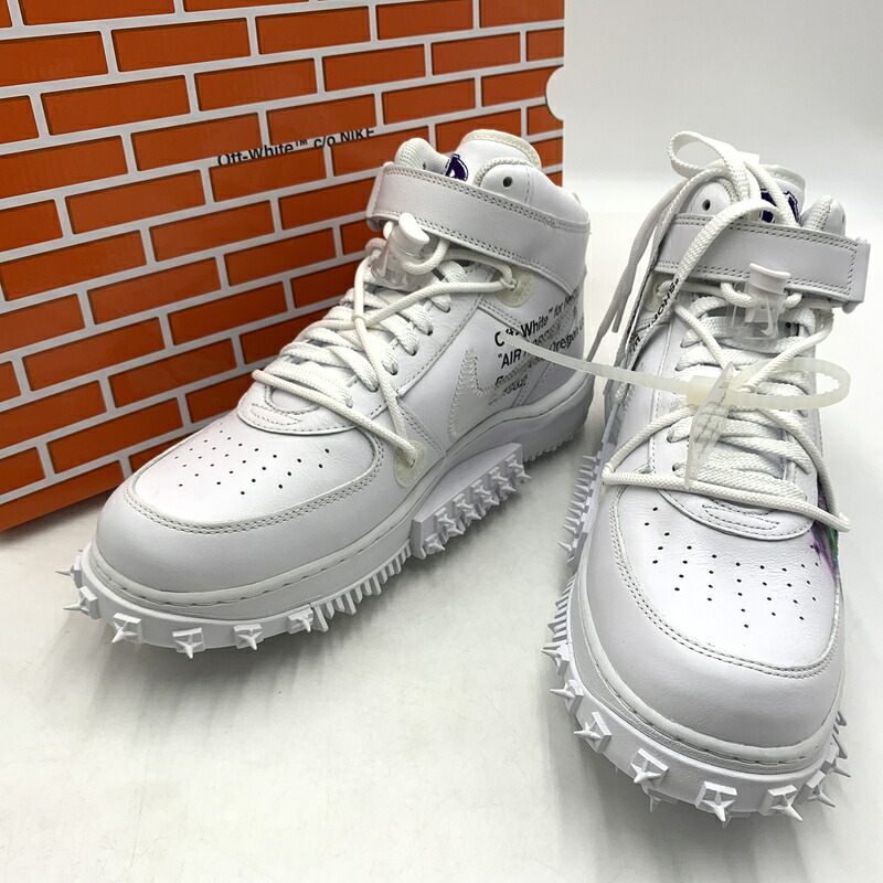 【中古品】【メンズ】 NIKE ナイキ &times; OFF-WHITE オフホワイト 別注 コラボ AIR FORCE 1 MID GRAFFITI DR0500-100 エアフォース1 ミッド スニーカー 靴 シューズ 160-260627-ko-03-tei サイズ：29cm カラー：ホワイト 万代Net店｜万代Net店