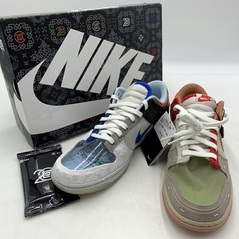 【中古品】【メンズ】 NIKE ナイキ &times; CLOT クロット 別注 コラボ DUNK LOW SP WHAT THE CLOT FN0316-999 ダンク ローSP スニーカー 靴 シューズ 160-260627-ko-02-tei サイズ：28.5cm カラー：マルチ 万代Net店｜万代Net店