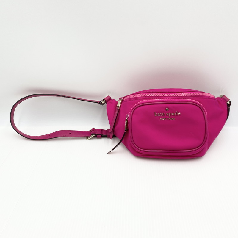 【中古品】【メンズ/レディース】 KATE SPADE ケイト スペード WASTE POACH ウェスト ポーチ カバン 188-260718-sa-16-tei カラー：ピンク 万代Net店｜万代Net店