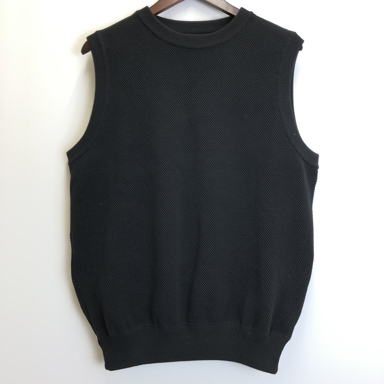 CREPUSCULE クレプスキュール MILANO VEST ブラック crepuscule (クレプスキュール) milanorib vest / ミラノリブベスト