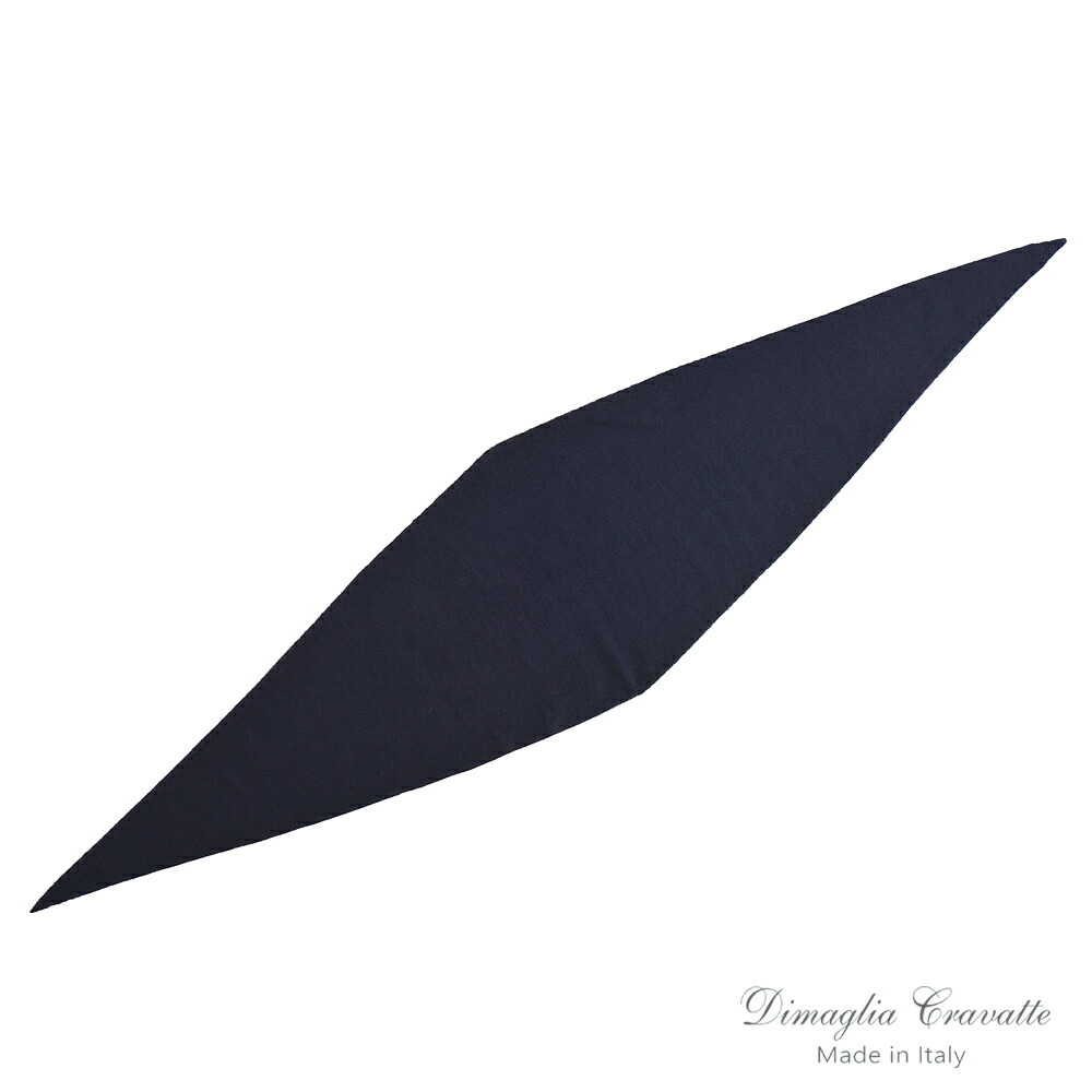 Dimaglia Cravatte ディマリア クラヴァッテ ・カシミヤシルク 菱形ニットスカーフ ・col. Navy × melange Blue / ネイビー ・made in Italy