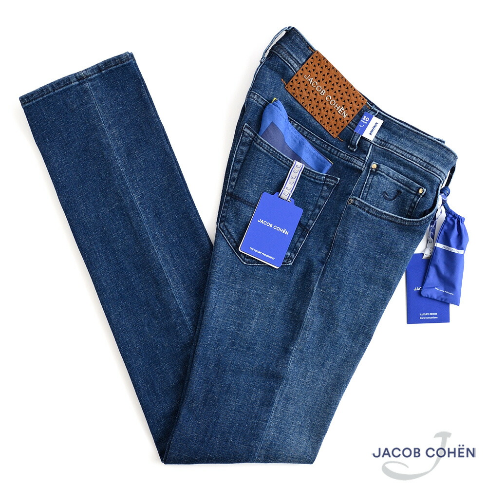 【楽天市場】【 SALE 】JACOB COHEN ヤコブコーエン / BARD LTD J688 リミテッド ブルージーンズ ・art.  UQL0434-T265A-450D ・leather patch. ダークレッドハラコ ・made in Italy ・リミテッドシリーズ  ・ブルーデニム / セルヴィッチ・国内正規品 ...