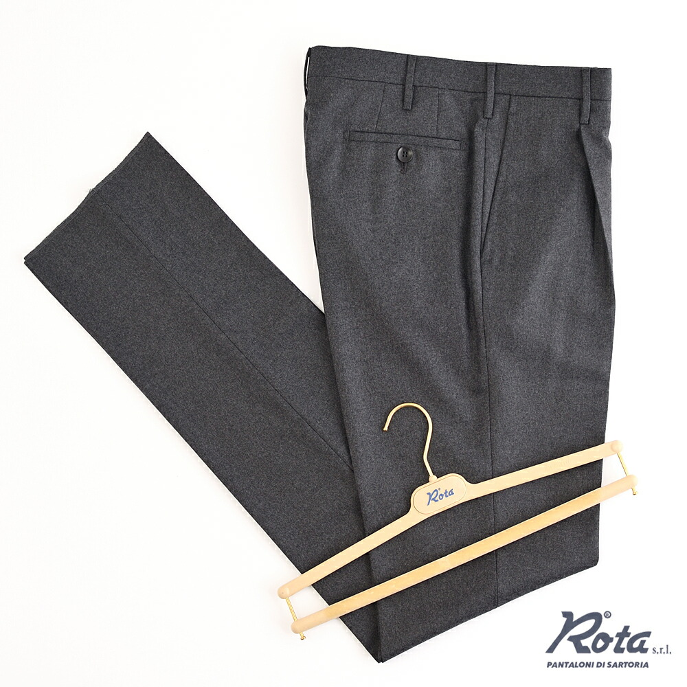 新品 ROTA 48 ロータ ウール スラックス チャコールグレー Rota スラックス | ROTA (Men)/ロータ | 三越伊勢丹オンラインストア