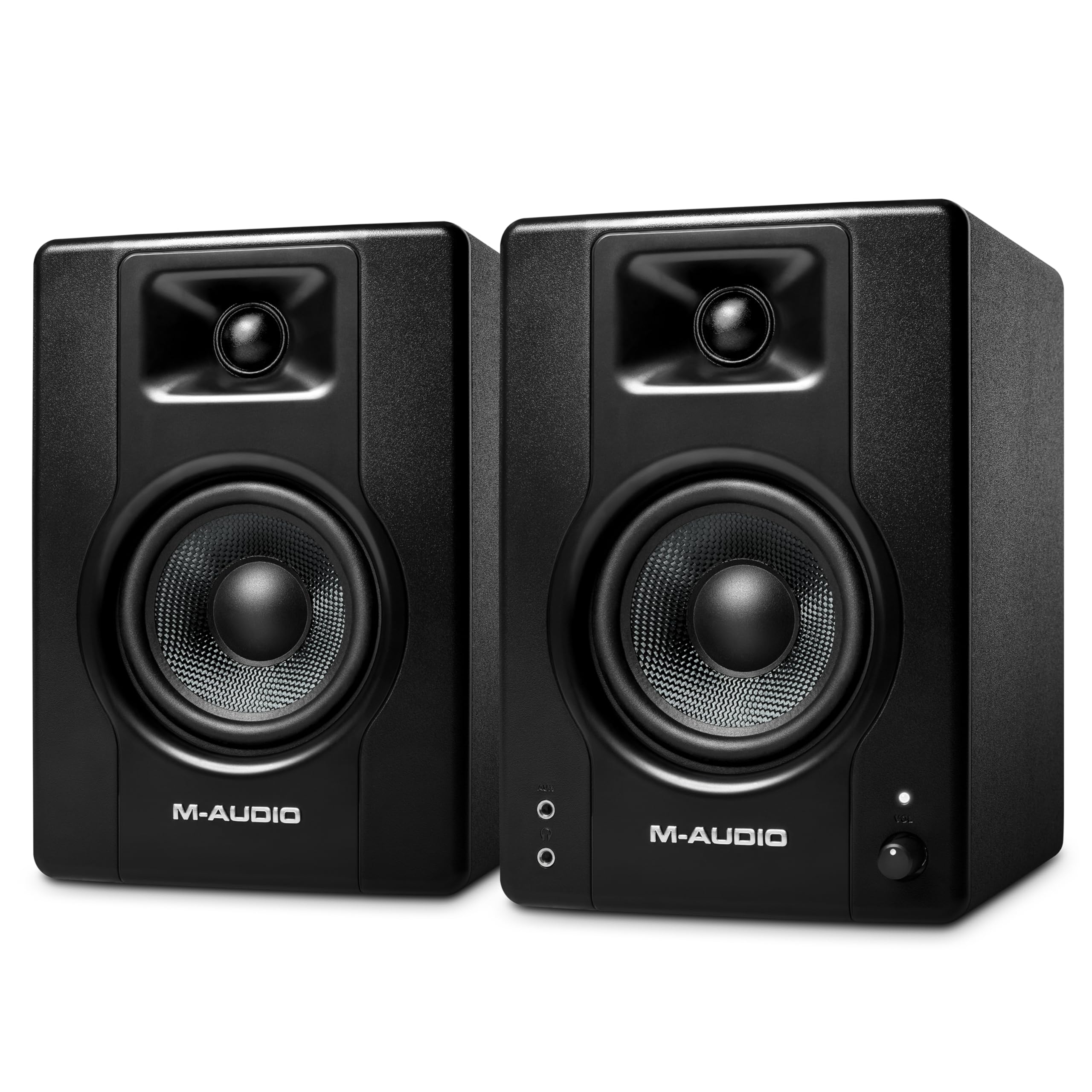 M-Audio スタジオモニタースピーカー 大型アクティブスピーカー ゲーミング 音楽制作 RCA入力端子 L/Rペア 120Wパワードスピーカー 4インチ BX4