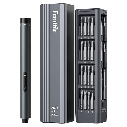 Fanttik E1 Max 電動細やか１番ウッド 50インチ1 細やか１番ウッド仕掛ける 2段トルク 3N.m 書き込み型 ポップアップ専用入れもの USB-C 申し受ける式 5/32in 正引っくり返す LED点火装置 スマホ 眼鏡 写真機 時辰儀 DIY 取りつくろう手道具仕掛ける