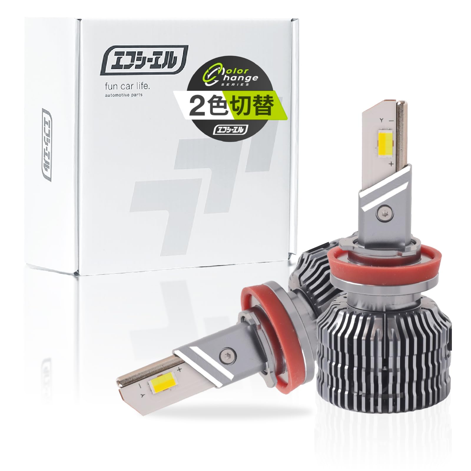 RA: fcl.(エフシーエル) H8 H11 H16 LED フォグランプ 2色切り替え 菩提樹 黄色 白いこと 車検相応う 記憶装置役立つこと 12V 車専用 働き掛ける分2個入り口・入口