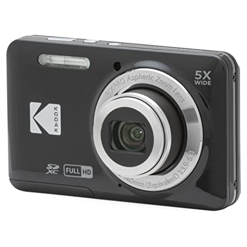 KODAK (コダック) PIXPRO 使い分かりやすい 望遠レンズ FZ55-BK 16MP デジタル写真機 光学5倍望遠レンズ 広角 28粍 2.7in液晶画面 (黒いこと)
