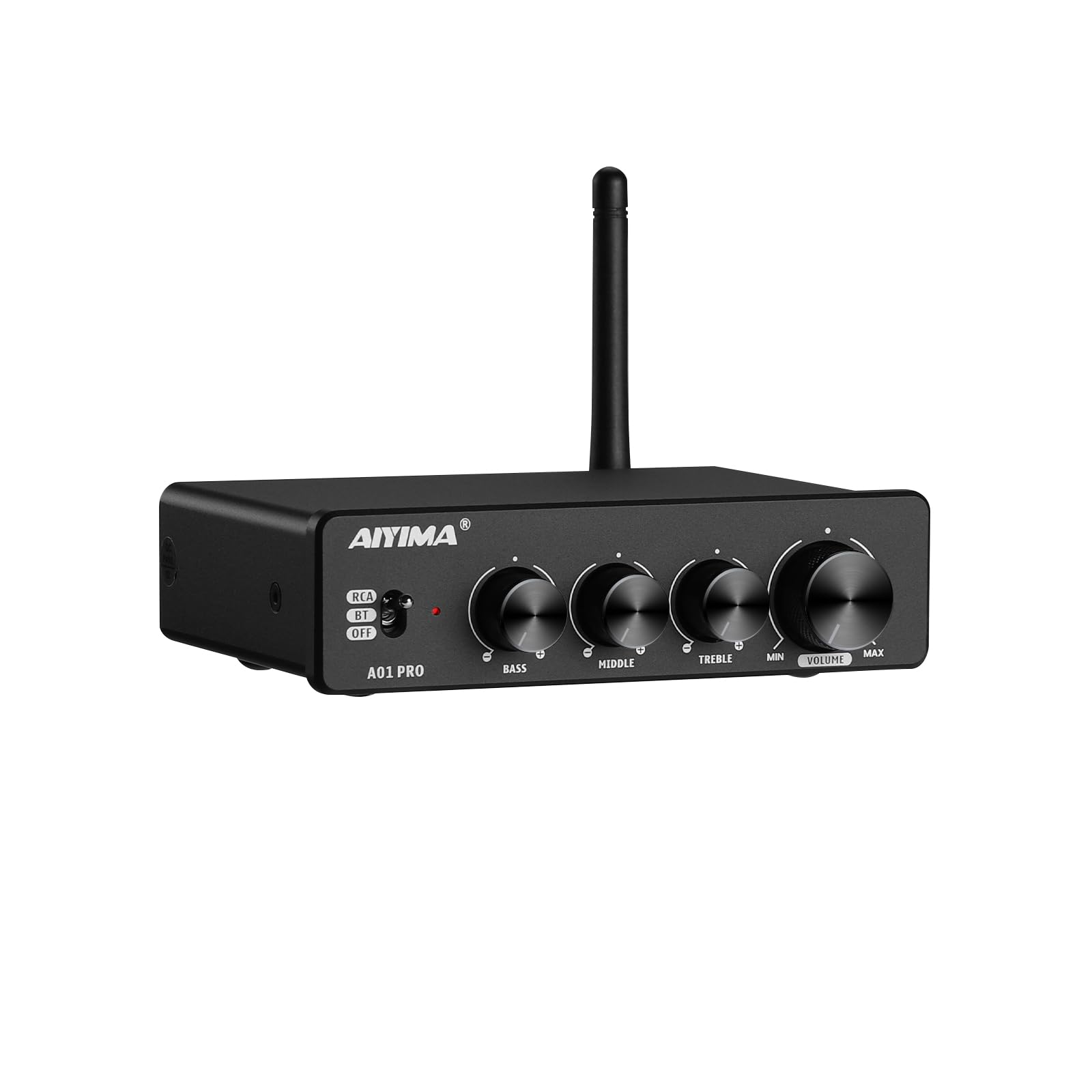 AIYIMA A01 Pro 100W x 2 アンプリファイアー Bluetooth 5.1 Class D インテグレーテッドアンプ TPA3116 2.0/2.1 チャンネルパワーアンプレシーバー 3.5粍 AUX 最終生産物付き添い人 DC12-24V DC 24V
