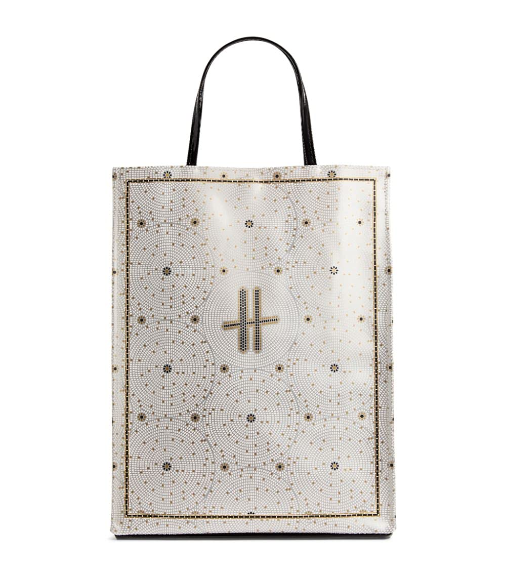 連合王国 Harrods [ハロッズ]トートバッグ モザイック立ち会い場 品 Mosaic Floor Shopper Bag M大きさ 白 [並行輸入品]