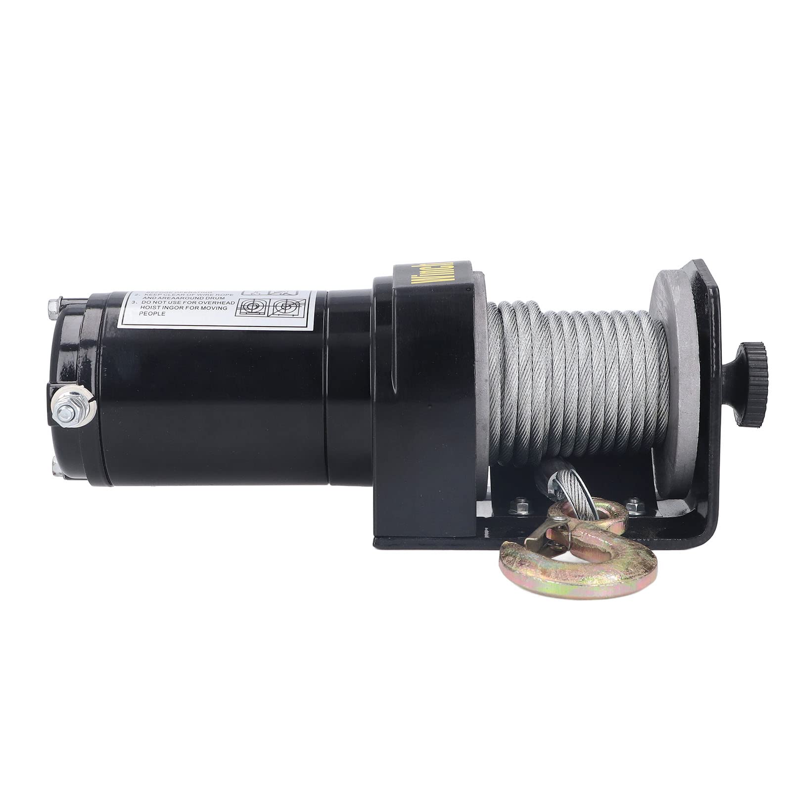 AKLOSIPY 電動ウインチキット2000lbs銅末端鋼製ワイヤーロープとアロイフックと便利なメカニズム24V|マネラボ