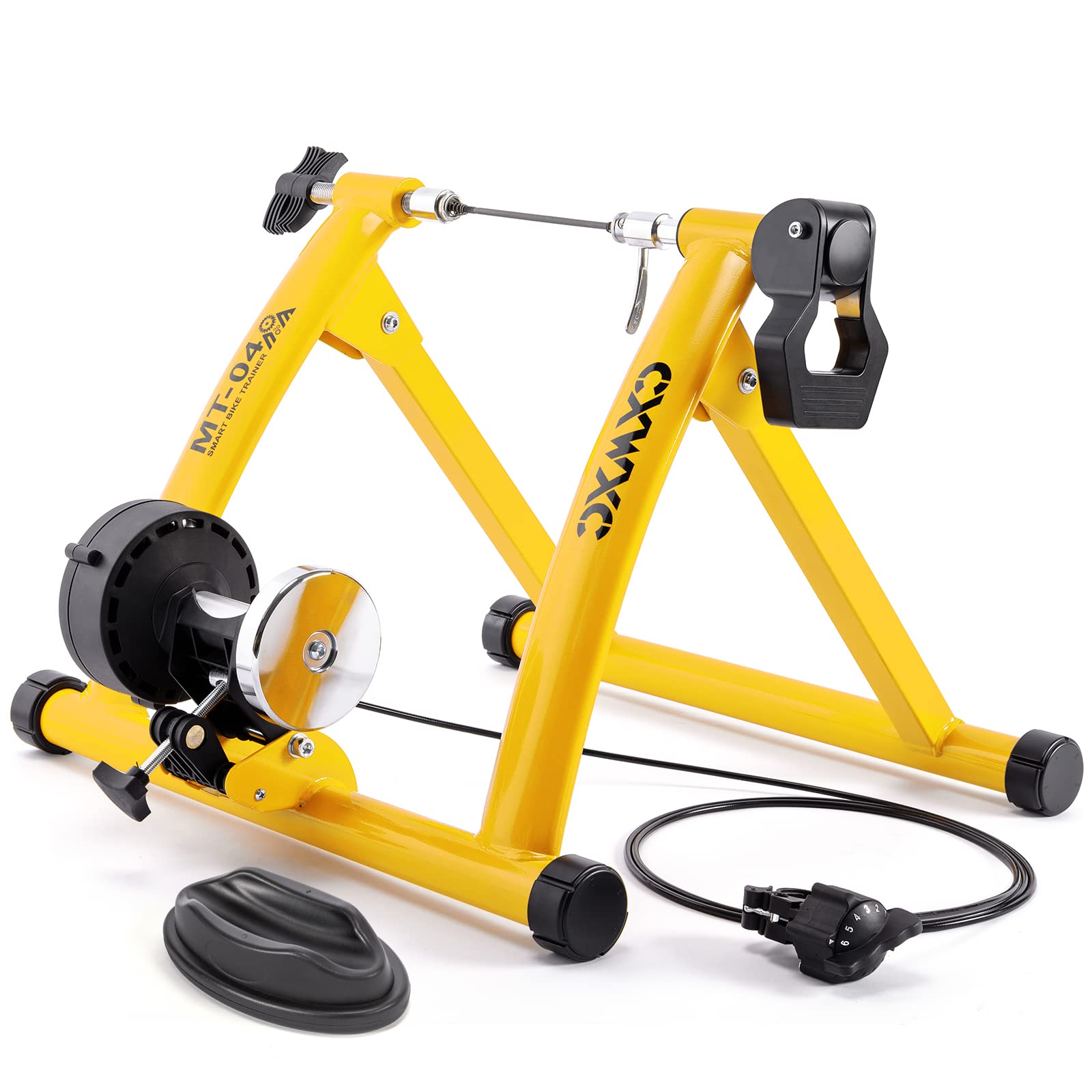 CXWXC 自転車 ローラー台 固定ローラー サイクルトレーナー 26~29インチ対応 6段階負荷調整 折り畳み リモコンシフター・マグライザー・専用クイックレリーズ付き(MT-04)|マネラボ