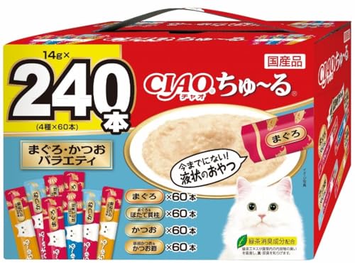 チャオ (CIAO) ちゅ~る まぐろ・かつお多種多様さ 14g×240本 猫用お兄ちゃん 貨物輸送無料