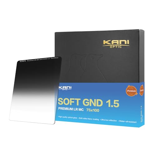 KANI 75粍幅 角型瀘過器 二分の一ND瀘過器 Premium LR MC Soft GND 1.5 75×100粍 減光 貨物輸送無料