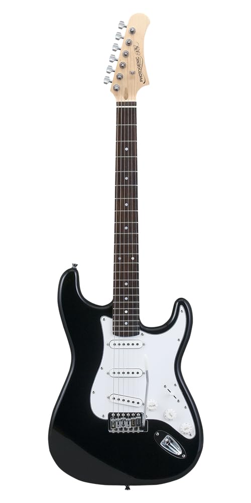 Photogenic フォトジェニック エレキギター STタイプ ブラック ST-180/BK [ソフトケース/シールド/調整用レンチ付 送料無料 12,194円