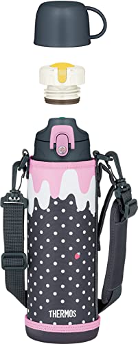サーモス 水筒 真空断熱2ウェイボトル 1L/1.03L グレーピンク 直飲み コップ付き 子供用 通園通学 FJJ-1001WF GY 送料無料