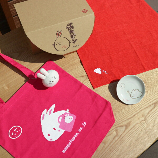 楽天市場 満月ポンのグッズセット ポンちゃんと満月くんのグッズbox もも組 大阪下町の味 満月ポン 松岡製菓
