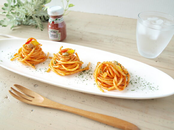 ♥豪華に演出３種類・２ステージウェーブ【ミルキーホワイトデザイン長皿盛】5組 ♥ホームパーティお奨め⬛2ステージウェーブ【ミルキーホワイト