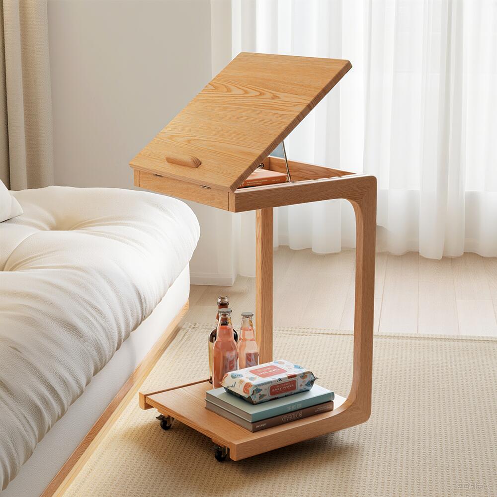 楽天市場】Mangowood サイドテーブル 木製 キャスター付き おしゃれ