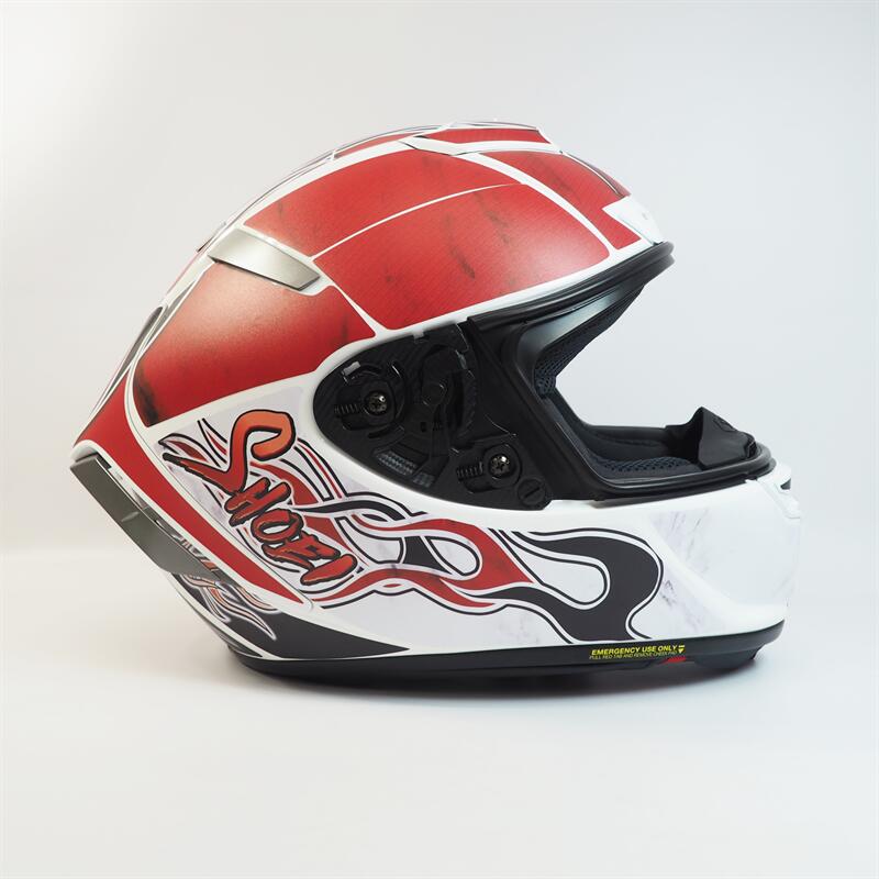 SHOEI X-Fourteen Mサイズ専用 ヘルメット デカールキット オフロード ショウエイ モトクロス カラフル 炎 ダイヤー かっこいい ステッカーセット バイク用品 オリジナルデザイン バイクヘルメット アクセサリー 傷隠し イメチェン 保護フィルム 着せ替え｜maniac collection