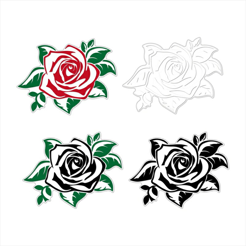 楽天市場】（透明）薔薇ステッカー小 10cm 1枚 ヘルメット ローズ バラ