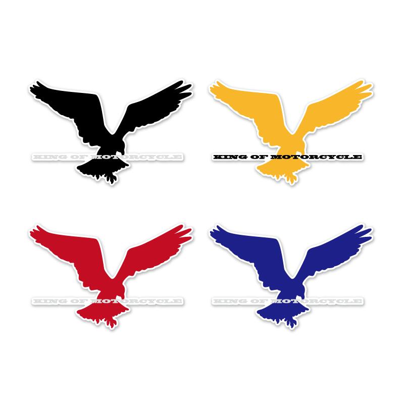 【楽天市場】（透明） イーグルステッカー 1枚 アメリカン オートバイ ヘルメット 鷲 かっこいい ワンポイント 鳥 自転車 スノーボード