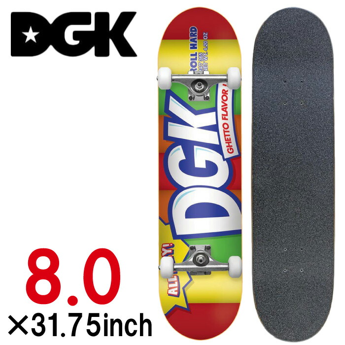スケートボード スケボー コンプリート DGK ディージーケー SUGAR RUSH シュガーラッシュ 8.0 初心者 はじめて KIDS キッズ オススメ ストリート COMPLETE SKATE 大人用 誕生日 プレゼント 完成品画像