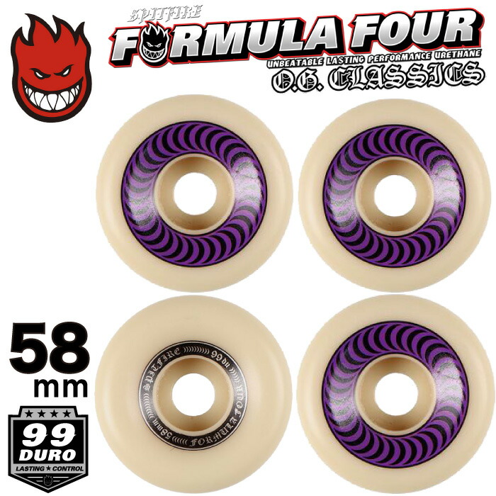 市場 スケートボード SPITFIRE WHEELS スケボー スピットファイヤー ウィール FOUR FORMULA