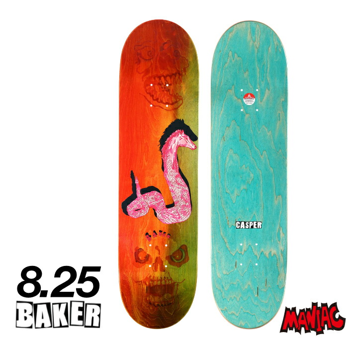 【楽天市場】スケボー デッキ ベイカー BAKER CASPER FADE HEADS DECK 8.25 スケートボード 8.25インチ