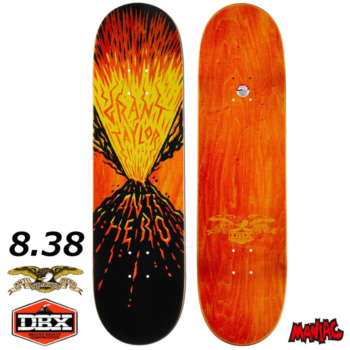 【日祝も発送】スケボー デッキ 単品 スケートボード アンタイ アンチヒーロー アンタイヒーロー ANTIHERO TAYLOR GT DBX DECK 8.38 SK8 SKATEBOARD 板 ストリート パーク トリック 大人用 8.38インチ|マニアック 波乗り&スケボーSHOP