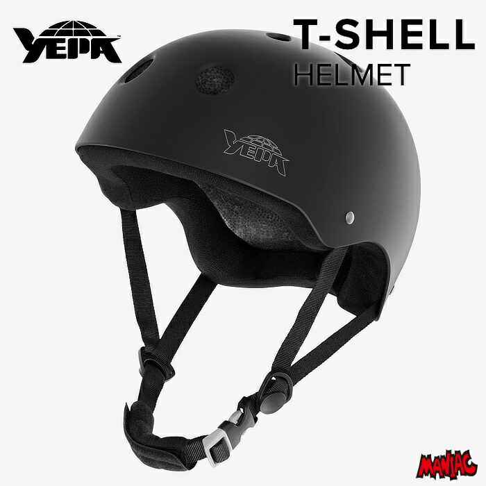 【日祝も発送】スケボー ヘルメット YEPA イェパ イエパ T-SHELL HELMET MATTE BLACK メット SK8 スケート 自転車 ローラースケート ストリート スポーツ用 スケーター Skateboard トニー・ホーク リジー・アーマント｜マニアック 波乗り＆スケボーSHOP