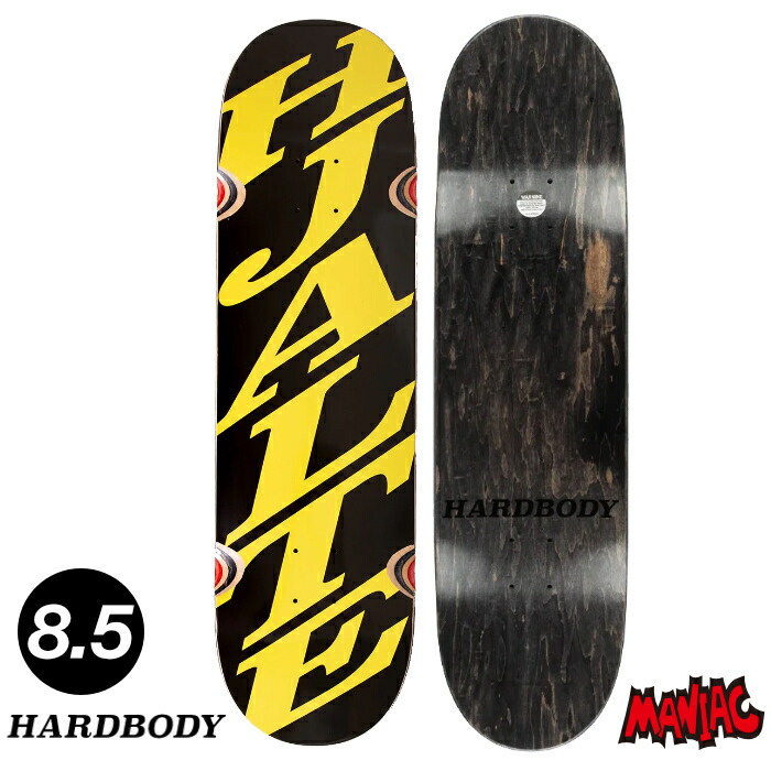 【日祝も発送】スケボー デッキ 単品 スケートボード HARDBODY ハードボディー ハードボディ HJALTE STACKED YELLOW/BROWN 8.5 ８.５インチ SK8 SKATEBOARD 板 ストリート トリック 大人用 ストリート｜マニアック 波乗り＆スケボーSHOP