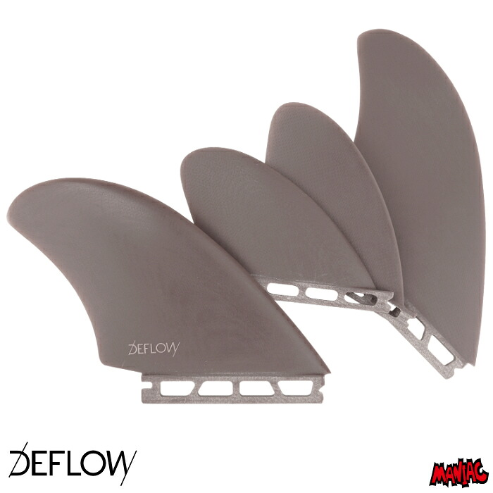 future フューチャー フィン クワッドフィン DEFLOW デフロウ デフロー FISH QUAD フィッシュクワッド ファイバーグラス FUTURES.ベース ショートボード用 ショート用 クアッドフィン 4フィン サーフィン|マニアック 波乗り&スケボーSHOP