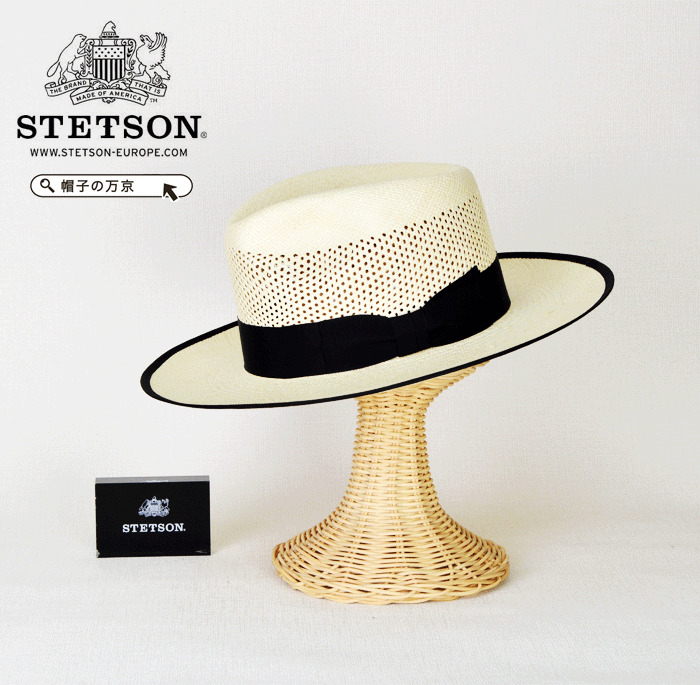パナマ帽 メンズ 夏 おしゃれ Stetson 春 送料無料 サイズ調節可能 ステットソン 麦わら帽子